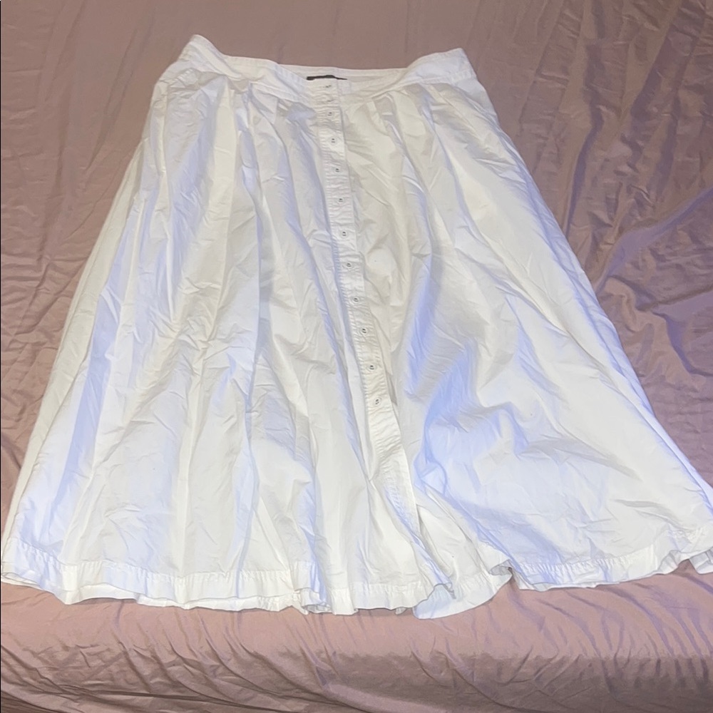 Banana Republic White A-Line Skirt